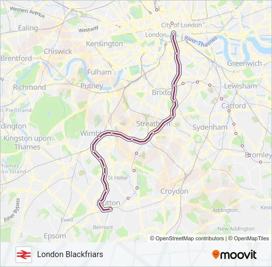 THAMESLINK Train Line Map