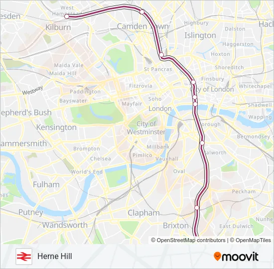 THAMESLINK Train Line Map