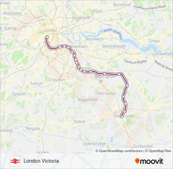 THAMESLINK Train Line Map