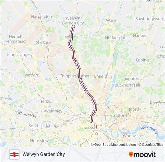 THAMESLINK Train Line Map