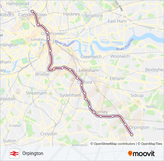 THAMESLINK Train Line Map
