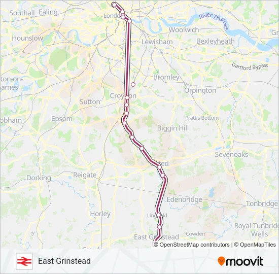 THAMESLINK Train Line Map
