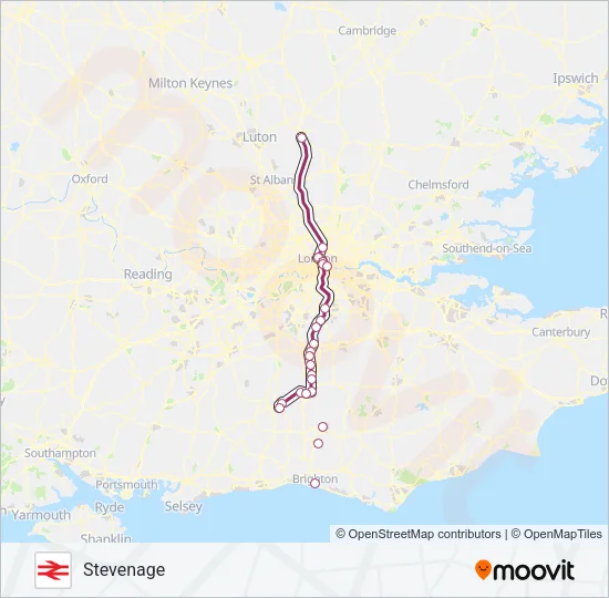THAMESLINK Train Line Map