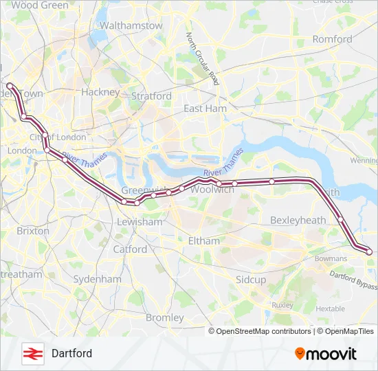 THAMESLINK Train Line Map