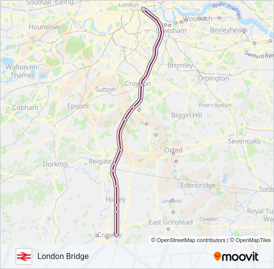 THAMESLINK Train Line Map