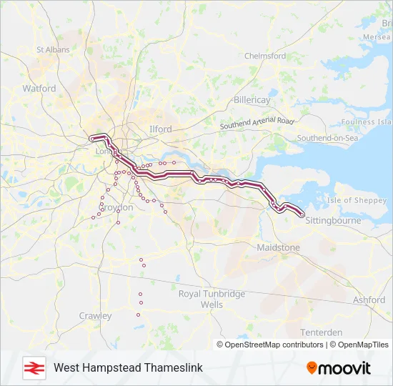 THAMESLINK Train Line Map