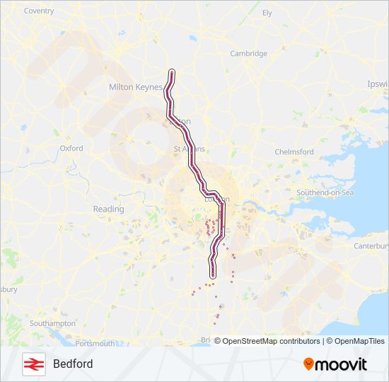 THAMESLINK train Line Map