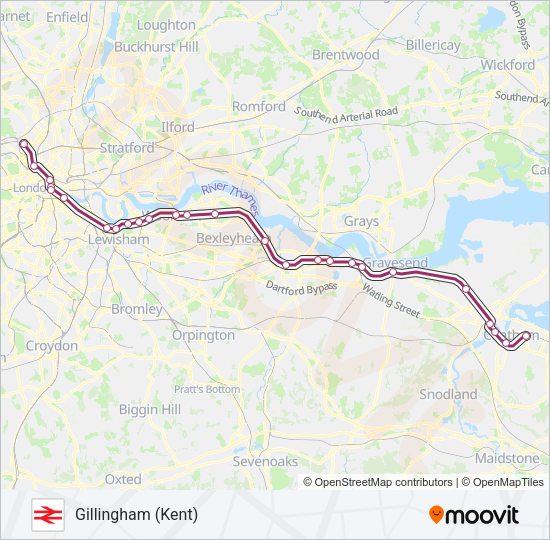 THAMESLINK Train Line Map