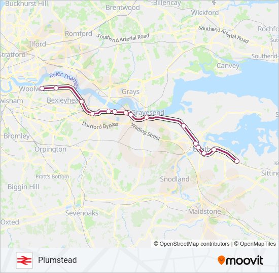 THAMESLINK Train Line Map