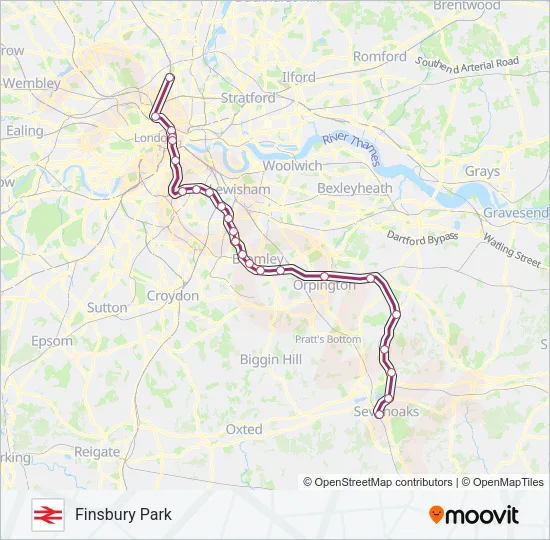 THAMESLINK Train Line Map
