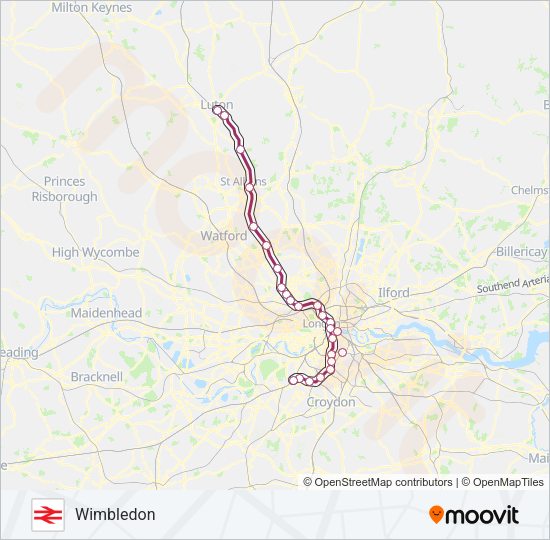 THAMESLINK Train Line Map