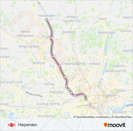 THAMESLINK train Line Map