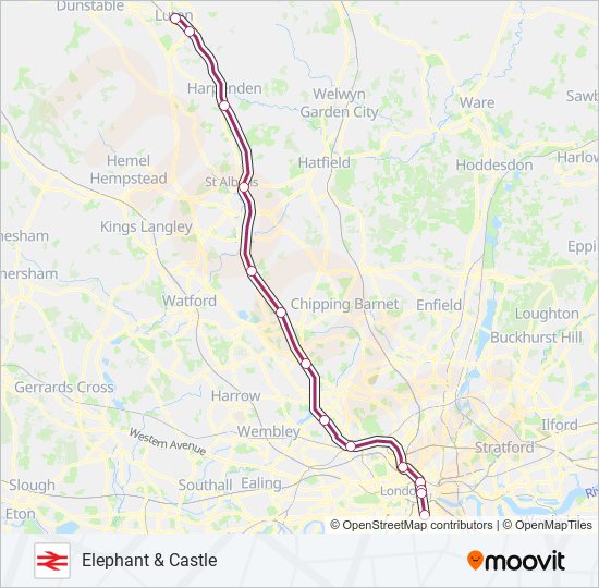 THAMESLINK train Line Map