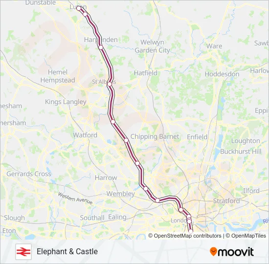THAMESLINK Train Line Map