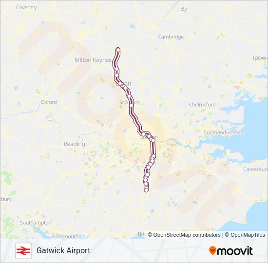 THAMESLINK Train Line Map