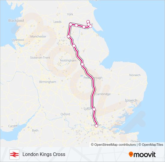 HULL TRAINS Train Line Map