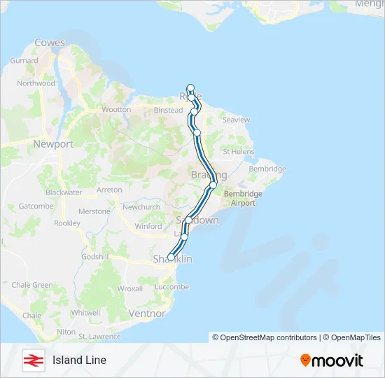 ISLAND LINE Train Line Map
