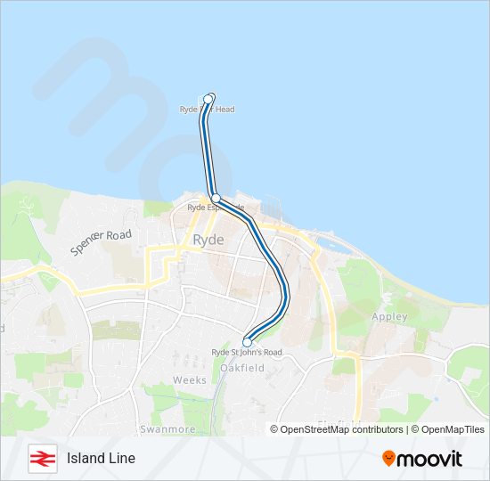 ISLAND LINE Train Line Map