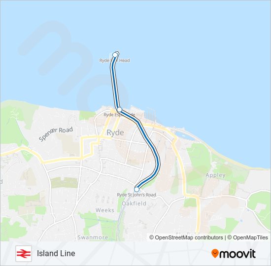 ISLAND LINE Train Line Map