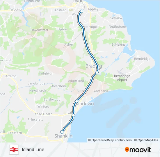 ISLAND LINE Train Line Map