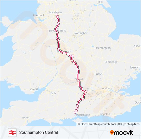 CROSSCOUNTRY Train Line Map