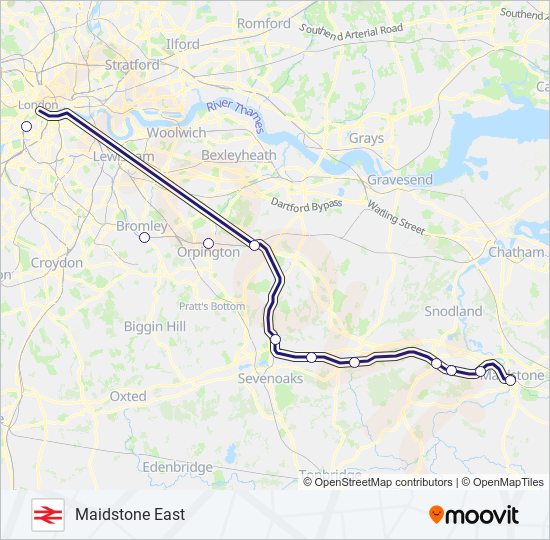 southeastern Route: Schedules, Stops & Maps - Maidstone East (Updated)