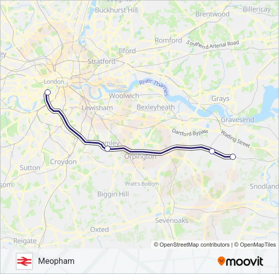 SOUTHEASTERN Train Line Map