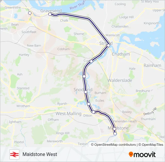 SOUTHEASTERN Train Line Map