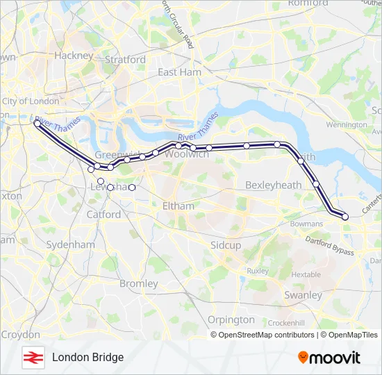 SOUTHEASTERN Train Line Map