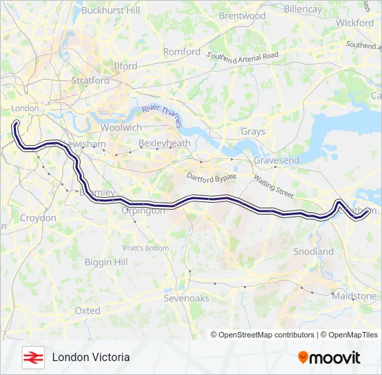 SOUTHEASTERN Train Line Map