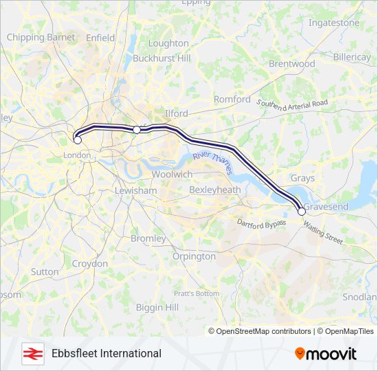 SOUTHEASTERN Train Line Map
