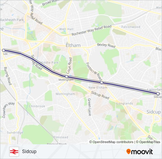 SOUTHEASTERN train Line Map