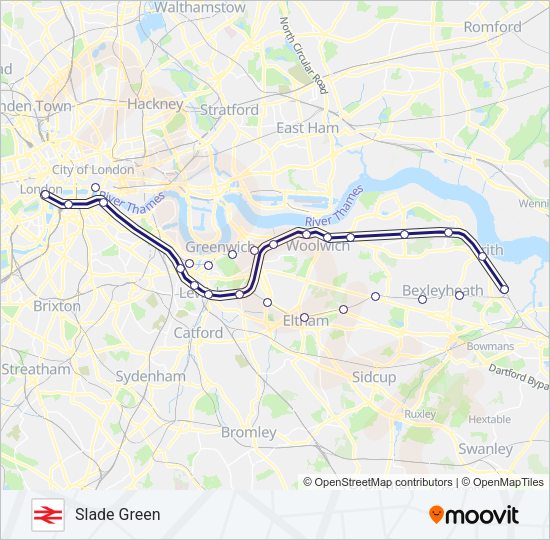 SOUTHEASTERN Train Line Map