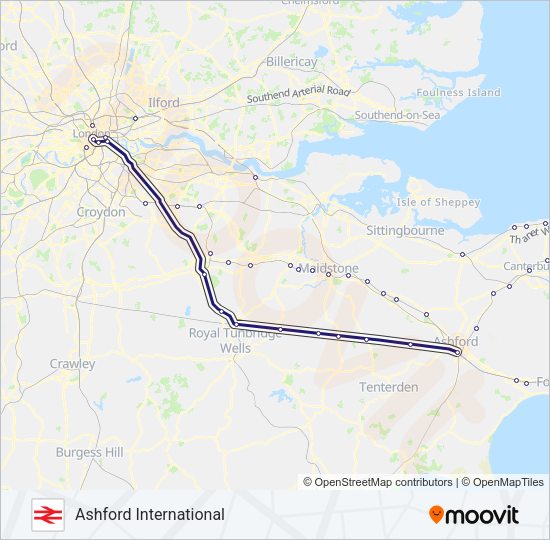 SOUTHEASTERN Train Line Map