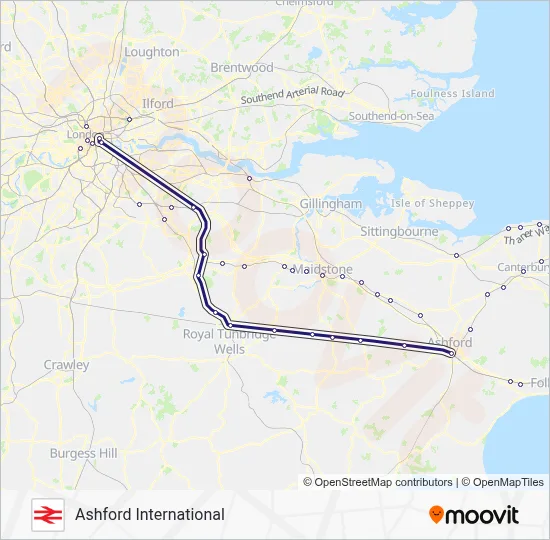 Kent Train Line Map SOUTHEASTERN Route: Schedules, Stops & Maps - Ashford International ...