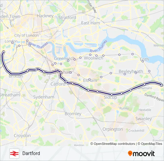 SOUTHEASTERN Train Line Map