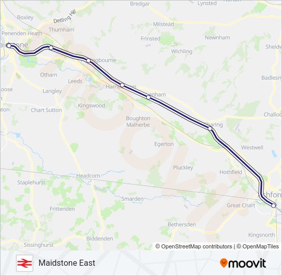 SOUTHEASTERN Train Line Map