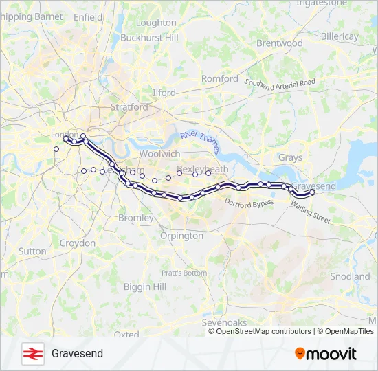 SOUTHEASTERN Train Line Map