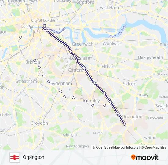SOUTHEASTERN Train Line Map