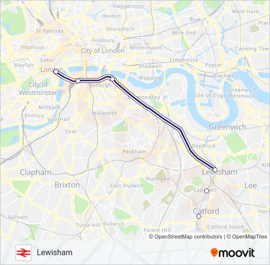 SOUTHEASTERN Train Line Map