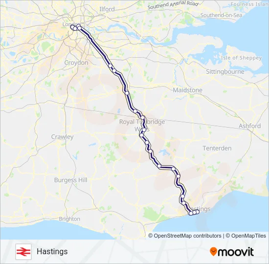 SOUTHEASTERN Train Line Map