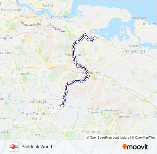 SOUTHEASTERN Train Line Map