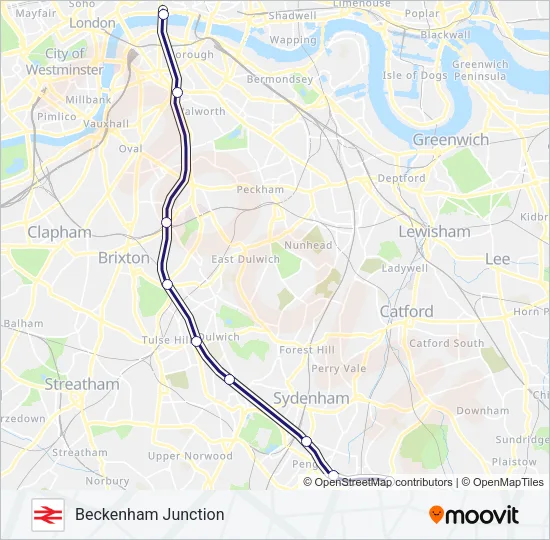 SOUTHEASTERN Train Line Map
