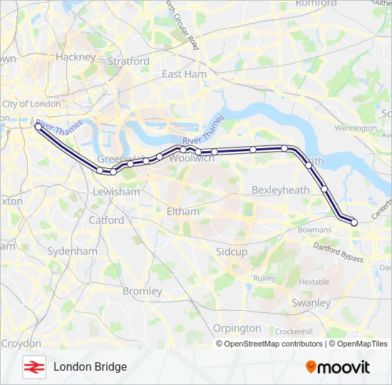 SOUTHEASTERN Train Line Map