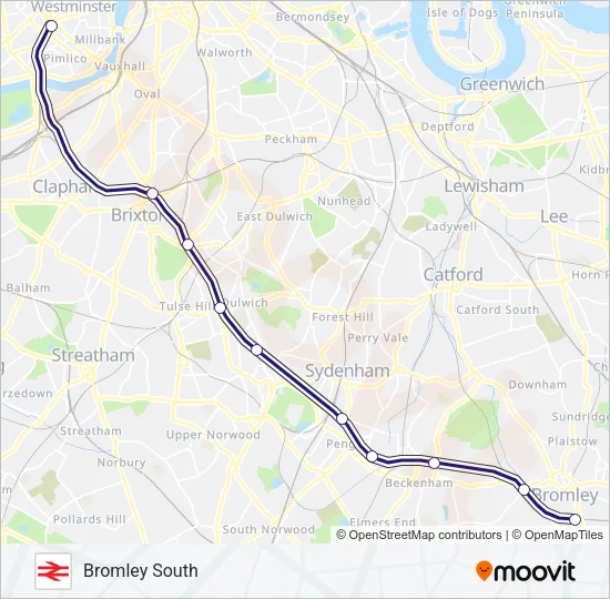 SOUTHEASTERN Train Line Map