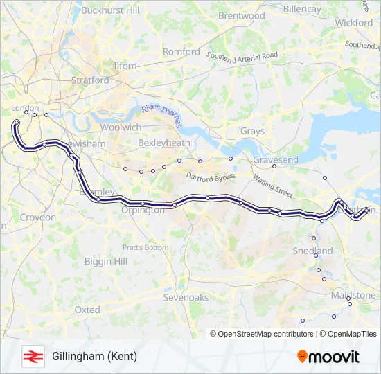 SOUTHEASTERN Train Line Map