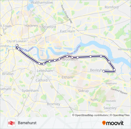 SOUTHEASTERN Train Line Map