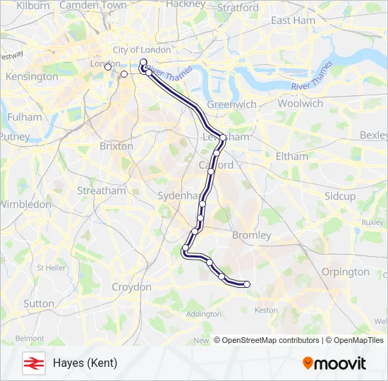 SOUTHEASTERN Train Line Map