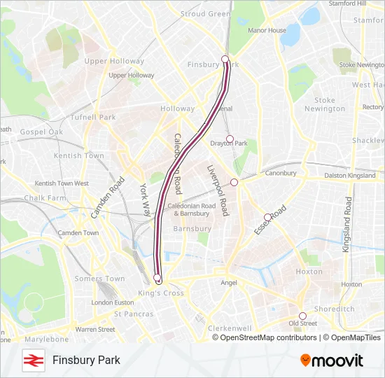 GREAT NORTHERN Train Line Map
