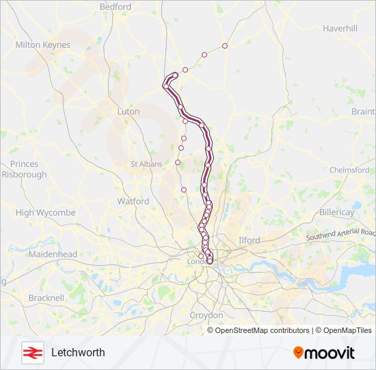 GREAT NORTHERN train Line Map